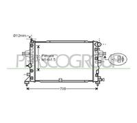Radiatore Per Opel/vauxhall Zafira B Dal 2005 Al 2007 Op717r009 13156845