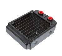 Radiatore per Raffreddamento a Liquido Computer G1/4 in Alluminio | Dissipazione a Fitte Alette, Connettore Fisso da 11mm, per Impianti e Tecnici