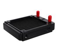 Radiatore per Raffreddamento a Liquido per CPU e GPU in Alluminio Nero | Doppio Componente di Raffreddamento, per Anelli a Liquido e Montaggio nel Case, Durata Elevata
