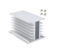 Radiatore per relè statico trifase 10A 25A 40A 60A 80A 100A 120A 200A Dissipatore di calore in alluminio con ventola 12VDC 24VDC 220VAC(For 60-100A (3-L))
