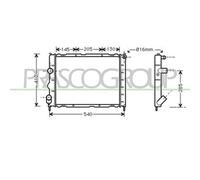 PRASCO RN320R008 Radiatore motore