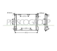 PRASCO RN325R003 Radiatore motore