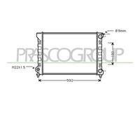 RADIATORE per SEAT TOLEDO I e VOLKSWAGEN