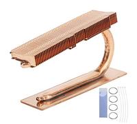 Radiatore per SSD M.2 2280, dissipatore di calore per disco rigido con tubo di calore in rame rosso, di raffreddamento ad alta efficienza per SSD NVMe con film termico e