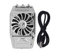 Radiatore per Telefono Cellulare, Dispositivo di Raffreddamento per Telefono con Clip Posteriore Raffreddamento Rapido a Basso Rumore Ventola di Raffreddamento del Dissipatore di Calore del(D'argento)