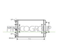 Radiatore Per Volkswagen New Beetle Dal 1998 Al 2005 Vg420r001 1c0121253a