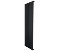 Radiatore Piatto a Colonna Singola 1600 x 560 mm Verticale Design Moderno Acciaio al Carbonio Riscaldamento Centrale Nero Opaco con Kit Fissaggio e Spazzola