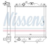 Nissens 64174A Radiatore per Raffreddamento del Motore