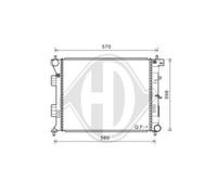 Radiatore Radiatore Motore 480x395x26 Per Hyundai I30 GD 1.6 CRDi 1.4 KIA