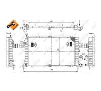 Radiatore Raffreddamento Del Motore NRF per Opel Astra H Caravan L35 L48 L08