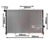 VAN WEZEL 01002091 Radiatore motore