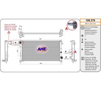 Radiatore, Raffreddamento motore 109.376 AHE per FIAT