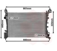 VAN WEZEL Radiatore motore Grupo Rafredamento Radiatore Rafredamento Motore Larghezza della rete 375mm Lunghezza della rete 540mm Profondità della rete 23mm 17002318