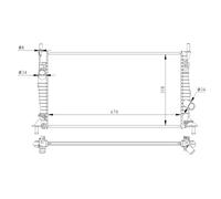 Radiatore Raffreddamento Motore Alluminio Per Mazda 3 BK