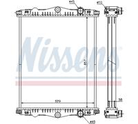 Radiatore Raffreddamento Motore Auto Nissens 614430 Alluminio Corpo di Saldato