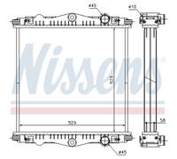 Radiatore Raffreddamento Motore Auto Nissens 614450 Alluminio Corpo di Saldato