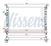 Radiatore Raffreddamento Motore Auto Nissens 61684 Alluminio Corpo di Saldato