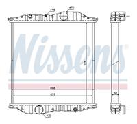 Radiatore Raffreddamento Motore Auto Nissens 625502 Alluminio Corpo di Saldato