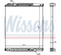 Radiatore Raffreddamento Motore Auto Nissens 626530 Alluminio Corpo di Saldato