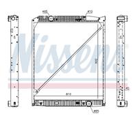 Radiatore Raffreddamento Motore Auto Nissens 62653A Alluminio Corpo di Saldato