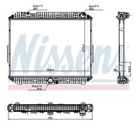 Radiatore Raffreddamento Motore Auto Nissens 6270030 Alluminio Corpo di Saldato