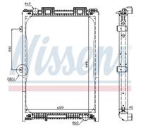 Radiatore Raffreddamento Motore Auto Nissens 62870A Alluminio Corpo di Saldato