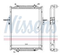 Radiatore Raffreddamento Motore Auto Nissens 63782A Alluminio Corpo di