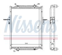 Radiatore Raffreddamento Motore Auto Nissens 63782A Alluminio Corpo di Saldato