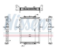 Radiatore Raffreddamento Motore Auto Nissens 637879 Alluminio Corpo di Saldato