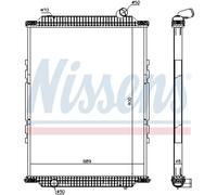 Radiatore Raffreddamento Motore Auto Nissens 6378920 Alluminio Corpo di Saldato