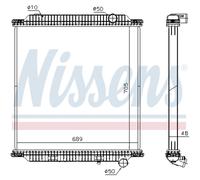 Radiatore Raffreddamento Motore Auto Nissens 654760 Alluminio Corpo di Saldato
