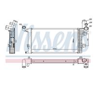 Radiatore Raffreddamento Motore Auto Nissens 67172 Alluminio Corpo di Saldato