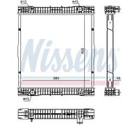 Radiatore Raffreddamento Motore Auto Nissens 67184 Alluminio Corpo di Saldato