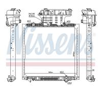 Radiatore Raffreddamento Motore Auto Nissens 67225 Alluminio Corpo di Saldato