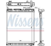 Radiatore Raffreddamento Motore Auto Nissens 67227 Alluminio Corpo di Saldato
