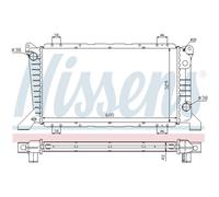 Radiatore Raffreddamento Motore Auto Nissens per Ford Transit Scatola E _