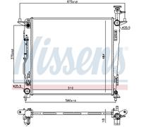Radiatore Raffreddamento Motore Auto Nissens per Kia Sorento III Um