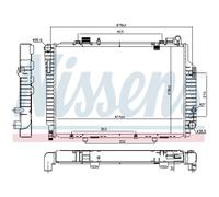 Radiatore Raffreddamento Motore Auto Nissens per Mercedes-Benz C Class Modello T