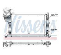 Radiatore Raffreddamento Motore Auto Nissens per Mercedes-Benz Sprinter 2-T Box