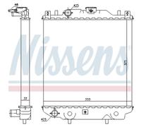 Nissens 64174A Radiatore per Raffreddamento del Motore
