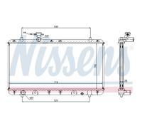 Radiatore, raffreddamento motore NISSENS 64167A
