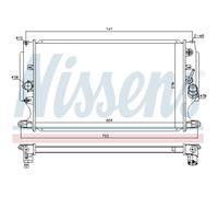 Radiatore Raffreddamento Motore Auto Nissens per Toyota Avensis Familiare _T27_