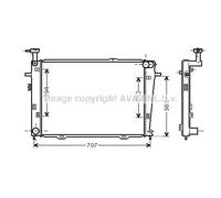 Radiatore, Raffreddamento motore - AVA QUALITY COOLING HY2210