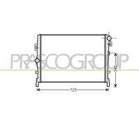 Radiatore, Raffreddamento motore DG815R001 PRASCO per FIAT DODGE