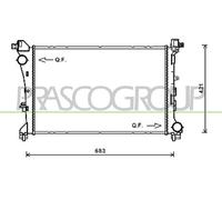 PRASCO FT040R002 Radiatore motore
