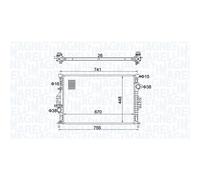 Radiatore, raffreddamento motore MAGNETI MARELLI 350213157700