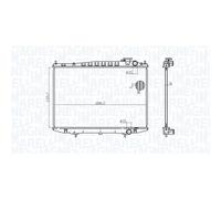 Radiatore, raffreddamento motore MAGNETI MARELLI 350213174500