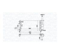 Radiatore, raffreddamento motore MAGNETI MARELLI 350213183600