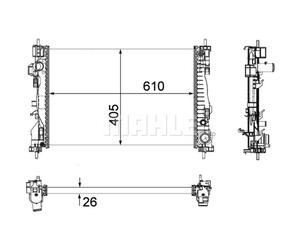 Radiatore, raffreddamento motore MAHLE CR 1178 000P