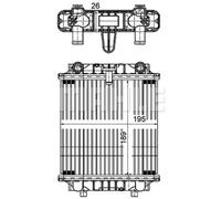 Radiatore Alette di raffreddamento saldate CR 1202 000P MAHLE per AUDI A6 C7